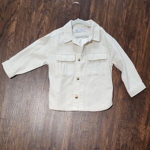 Zara Kids Cream Jean Jacket